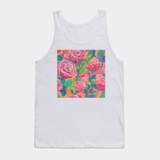 Preppy roses oil painting Tank Top